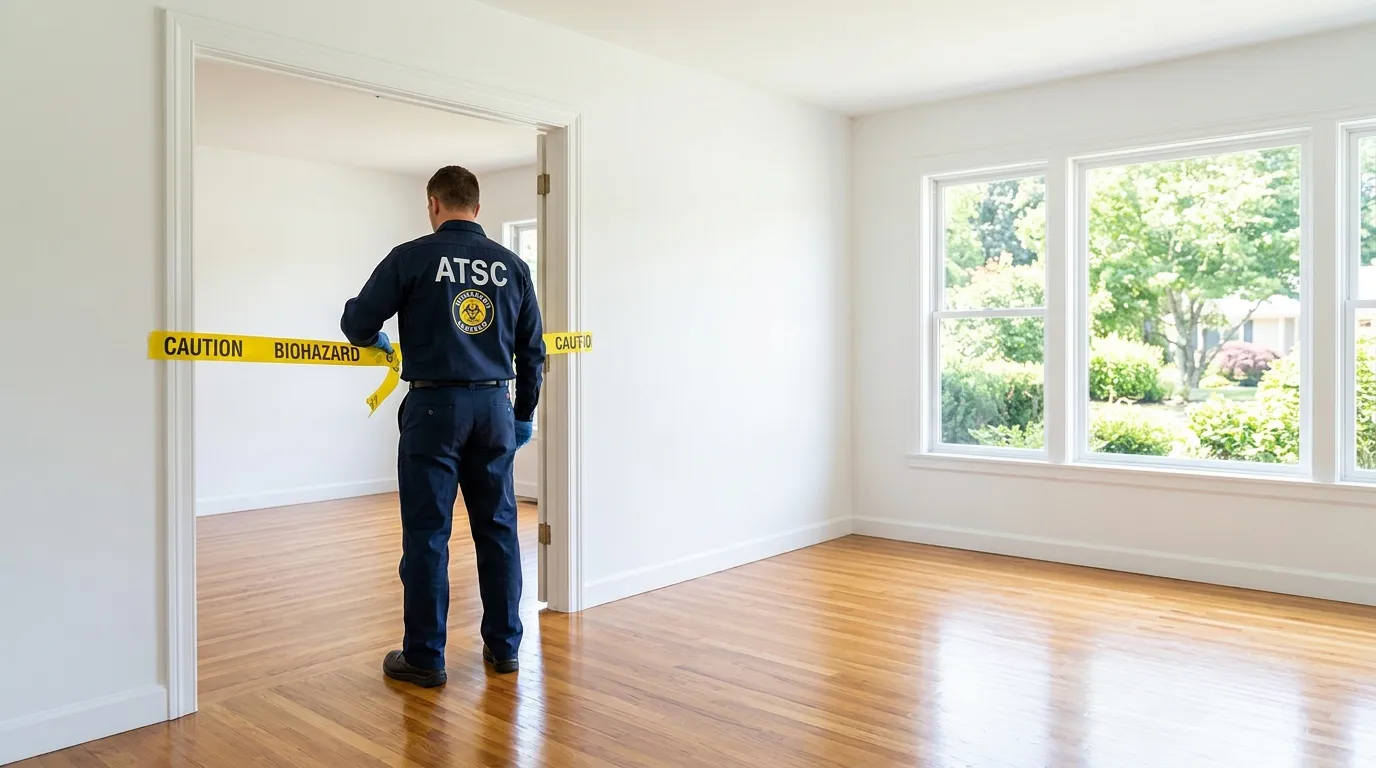 Certified biohazard cleanup crew performing Crime Scene Cleanup in Crystal