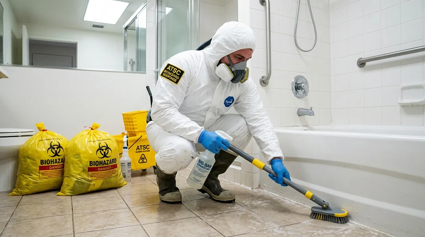 Decontamination equipment deployed for Blood Cleanup in Crystal